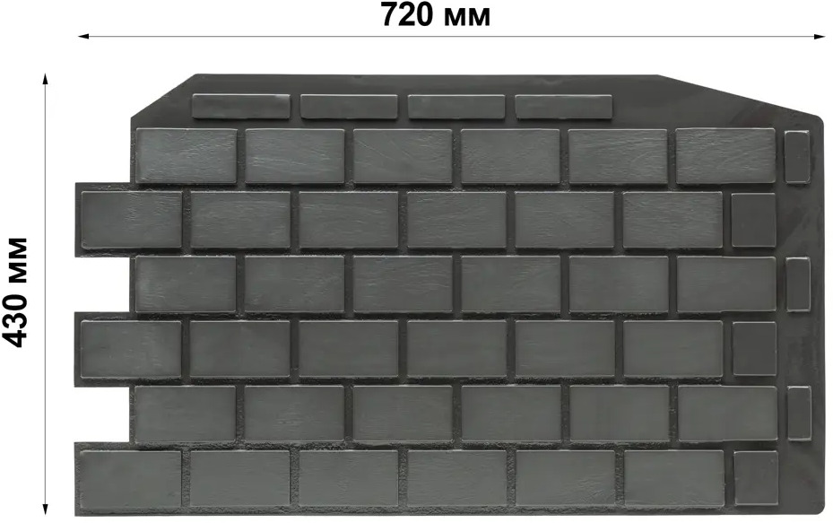90507305 Панель ПЭТ Локопласт 720x430x0.55мм 0.23м² графит STLM-0257771