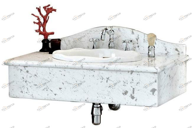 Gentry Home Столешница для умывальника из каррарского мрамора Cambridge 3052