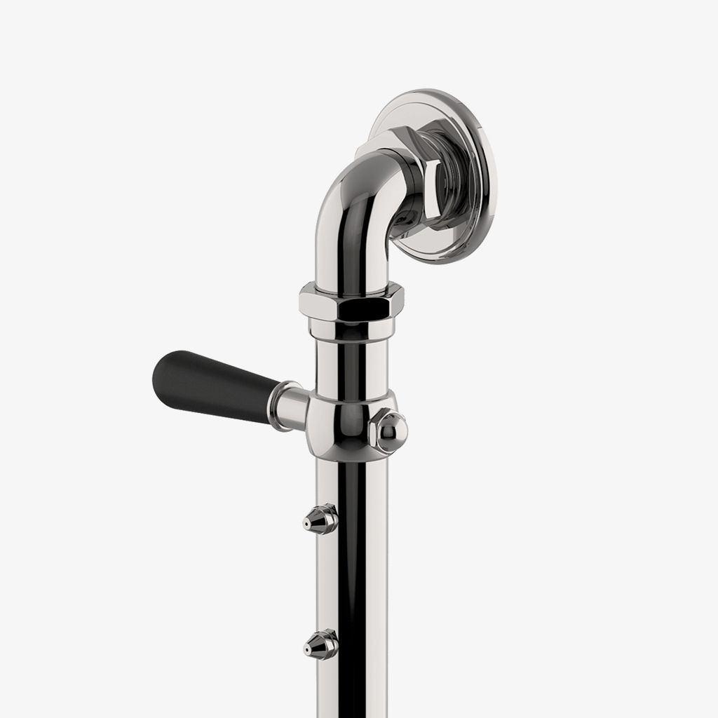 RGBS01 Распылитель на корпусе регулятора с черной ручкой-рычагом Waterworks  - Вид №1