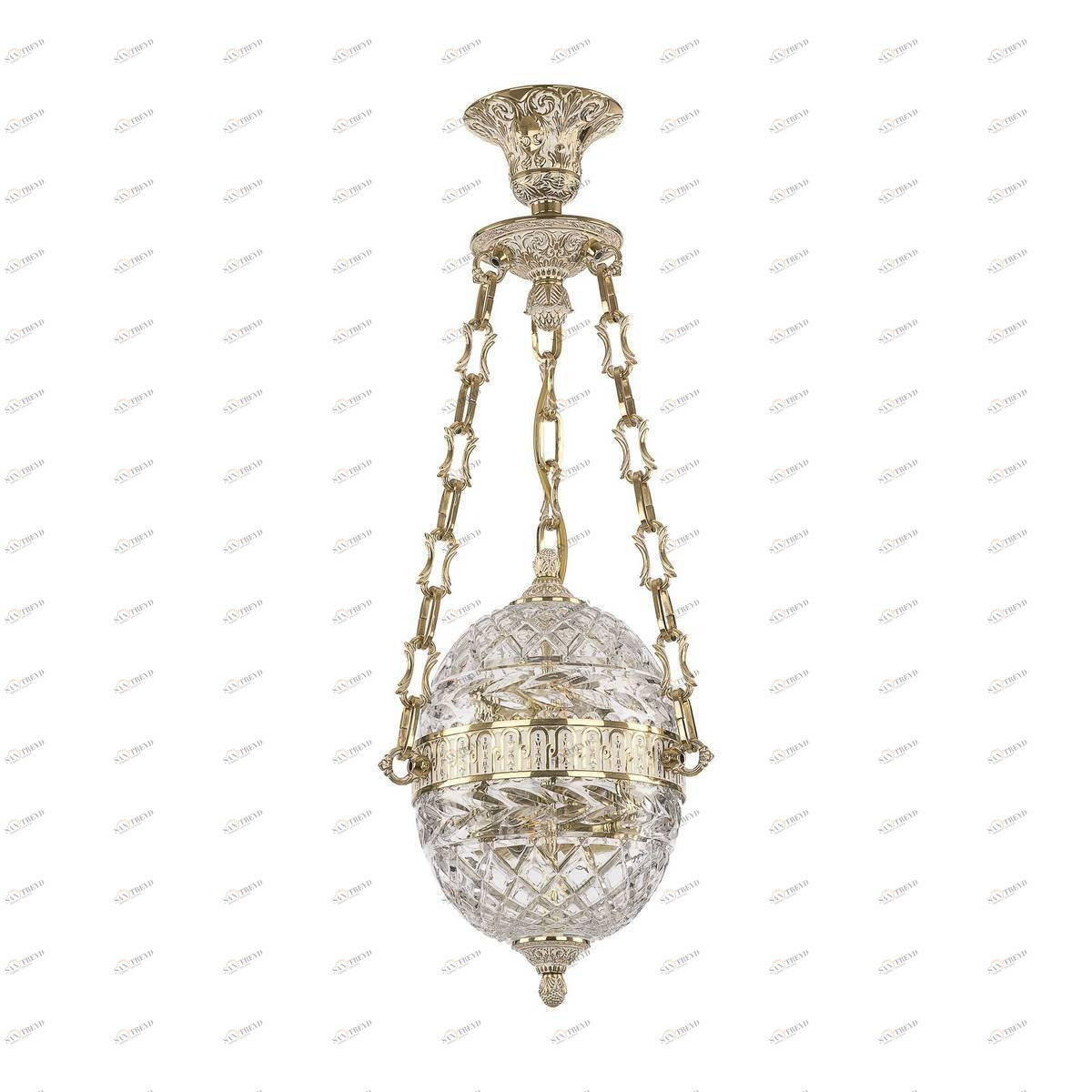 Подвесной светильник золотистый Bohemia Ivele GW 71000P/20 GW Clear/M-1F BOHEMIA IVELE 7100 00-3890223 Золото 