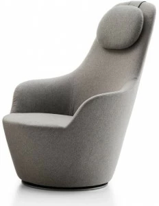 B&B Italia Кресло из ткани с подголовником с высокой спинкой Harbor Ha80a