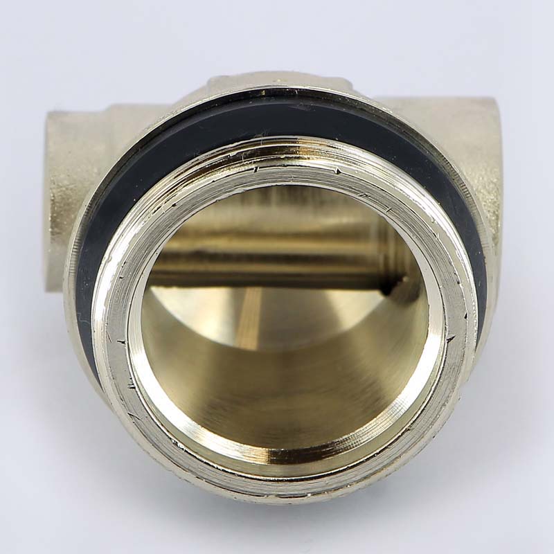 Концевик (тройник) для коллектора TIEMME 1/2"х3/4"х3/8" никелированный 1950024 - Вид №1