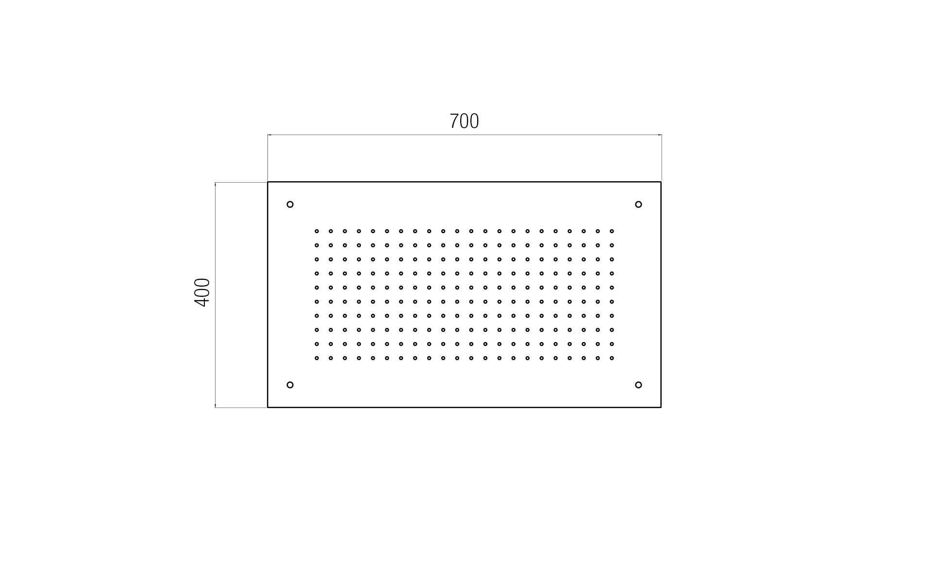Прямоугольная душевая головка из нержавеющей стали Aquademy H2O ARCH-00129663 - Вид №2