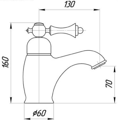 Смеситель MIGLIORE Bomond ML.BMD-9714.BR для раковины с гигиеническим душем - бронза  - Вид №1