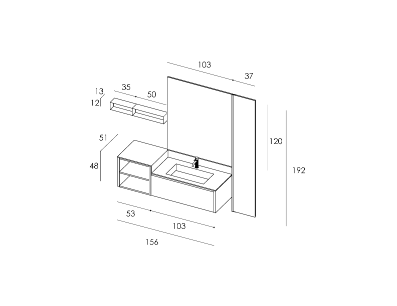 Tender lak – 08 Mastella  Tender LAK  Комплект мебели для ванной  - Вид №4