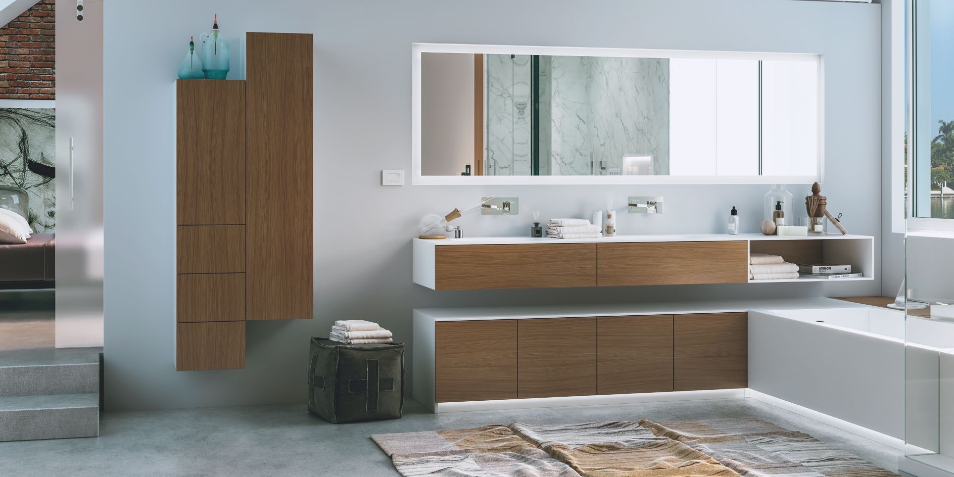 Moma Design Зеркало настенное с подсветкой 2000х500 Mirr Led Slim MIRRLEDSLIM20050 - Вид №1