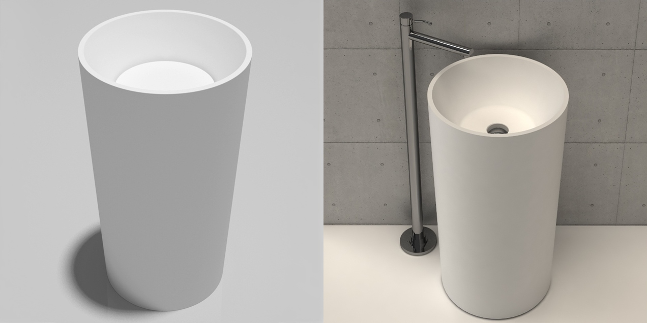 DMN0505 Накладная раковина на столешницу  круглая Dimasi  - Вид №1