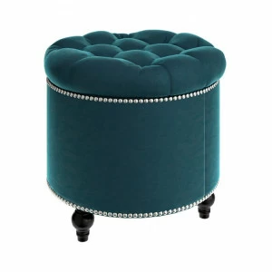 Пуф круглый MODENA NEPHRITE бирюзовый PUSHA ДИЗАЙНЕРСКИЕ, PUSHA 061328 Бирюзовый