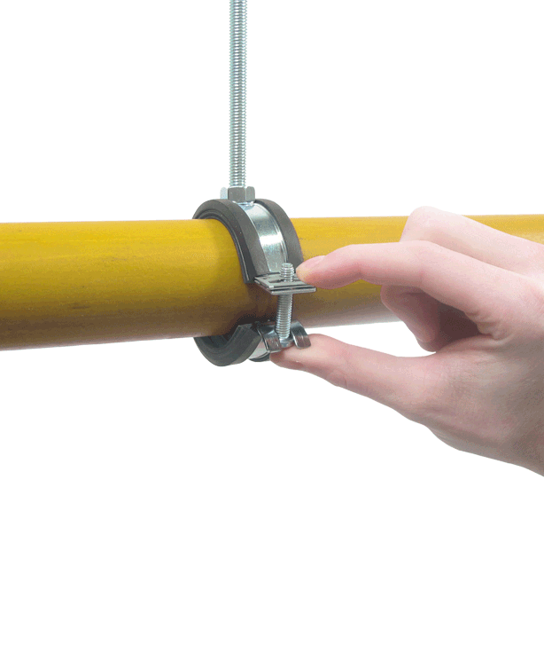 3373023 Крепление для труб  BISMAT® Flash Хомуты с вкладышем epdm (M8, M8/10) для всех видов труб WALRAVEN  - Вид №2