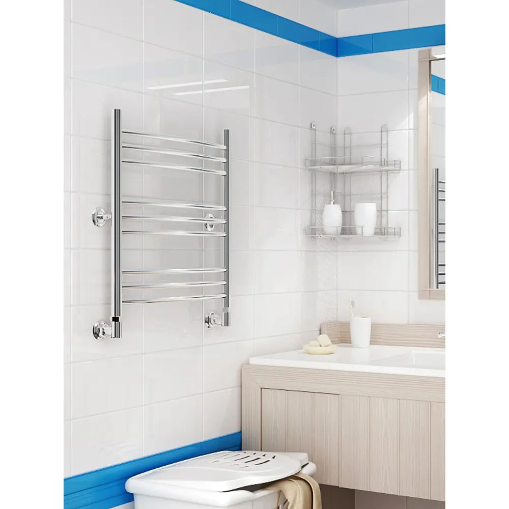 СУНЕРЖА Водяной полотенцесушитель хром для ванной с антикоррозийной защитой 17156079 STLM-0007598 - Вид №2