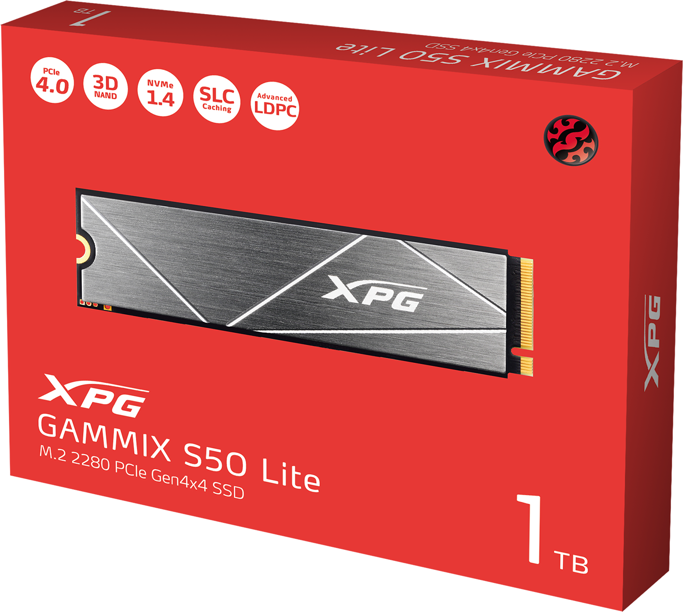 AGAMMIXS50L-1T-C xpg gammix s50 lite ssd 1tb, 3d tlc, m.2 (2280), pcie gen 4.0 x4, nvme, r3800/w3200, tbw 740 ADATA Santreyd  - Вид №5