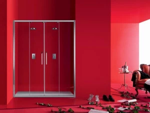 INDA® Душевая кабина стеклянная ниша с раздвижной дверцей Praia