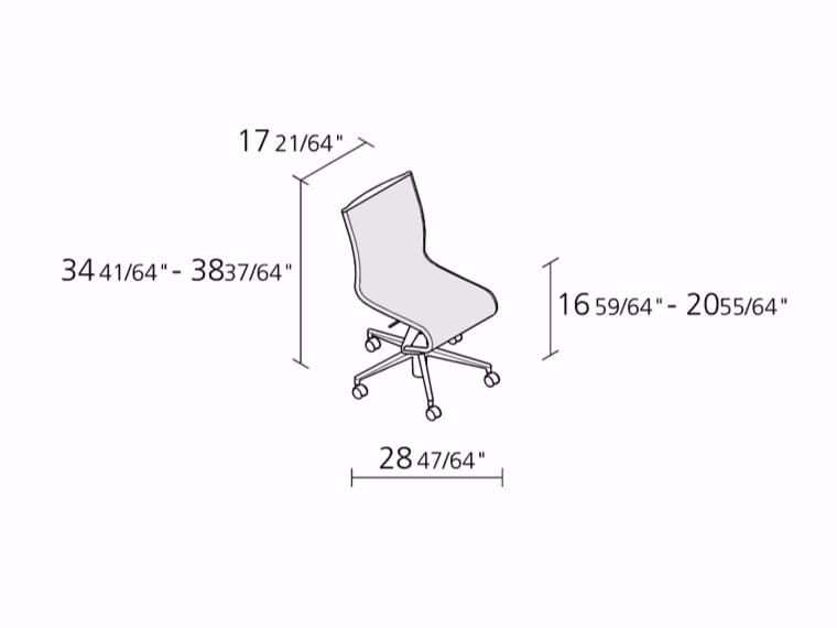 Регулируемое по высоте вращающееся офисное кресло с колесами Alias рамка ARCH-00098603 - Вид №5