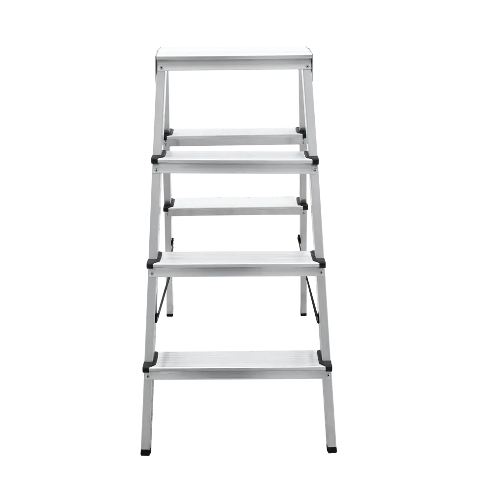 Стремянка двухсторонняя Новая Высота Kroft 1120 4 ступени алюминий STLM-2012570 - Вид №1