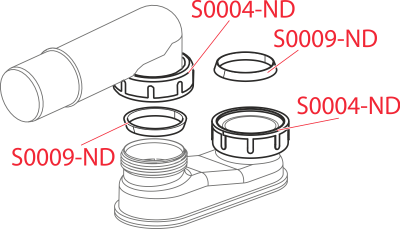 Сниженный гидрозатвор ALCAPLAST A532DN40 - Вид №1