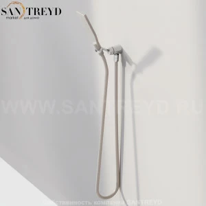 Agape KAA Ручной душ из неаллергенного силиконового каучука CRUB0914G KAA серый CRUB0914G