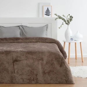 91285300 Покрывало Marianna 2188175, 225x220 см, искусственный мех, цвет коричневый STLM-1397074