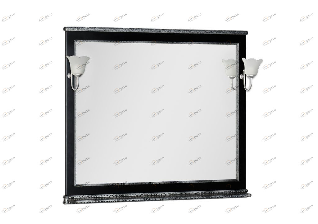 Зеркало Aquanet Валенса 110 черный краколет/серебро 00180296