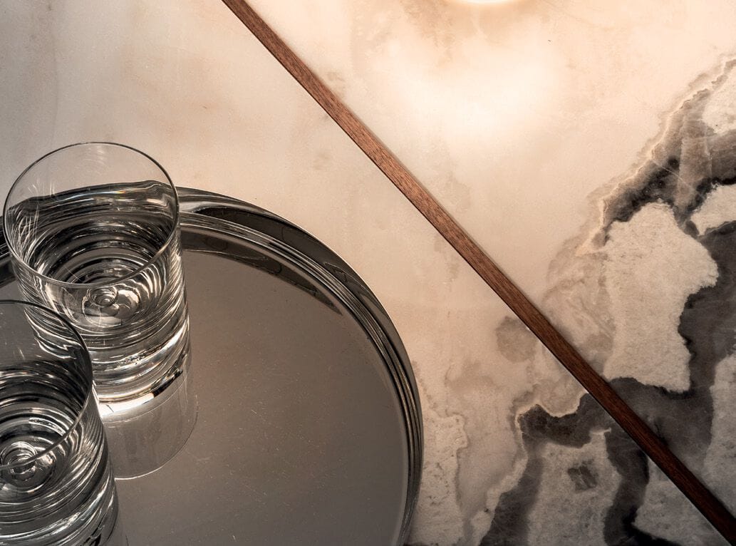 Мраморный низкий овальный журнальный столик для гостиной i 4 Mariani GIOTTO ARCH-00051674 - Вид №4