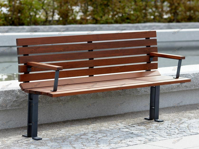 Nola Industrier Скамейка из дерева с подлокотниками Kajen sun-id-1469461