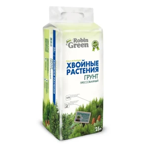 91302585 Грунт Robin Green для хвойных туи пихты растений слабокислый прессованный 25 л STLM-0963269