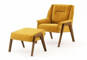 Domkapa Бархатное кресло с подставкой для ног  Dkk33