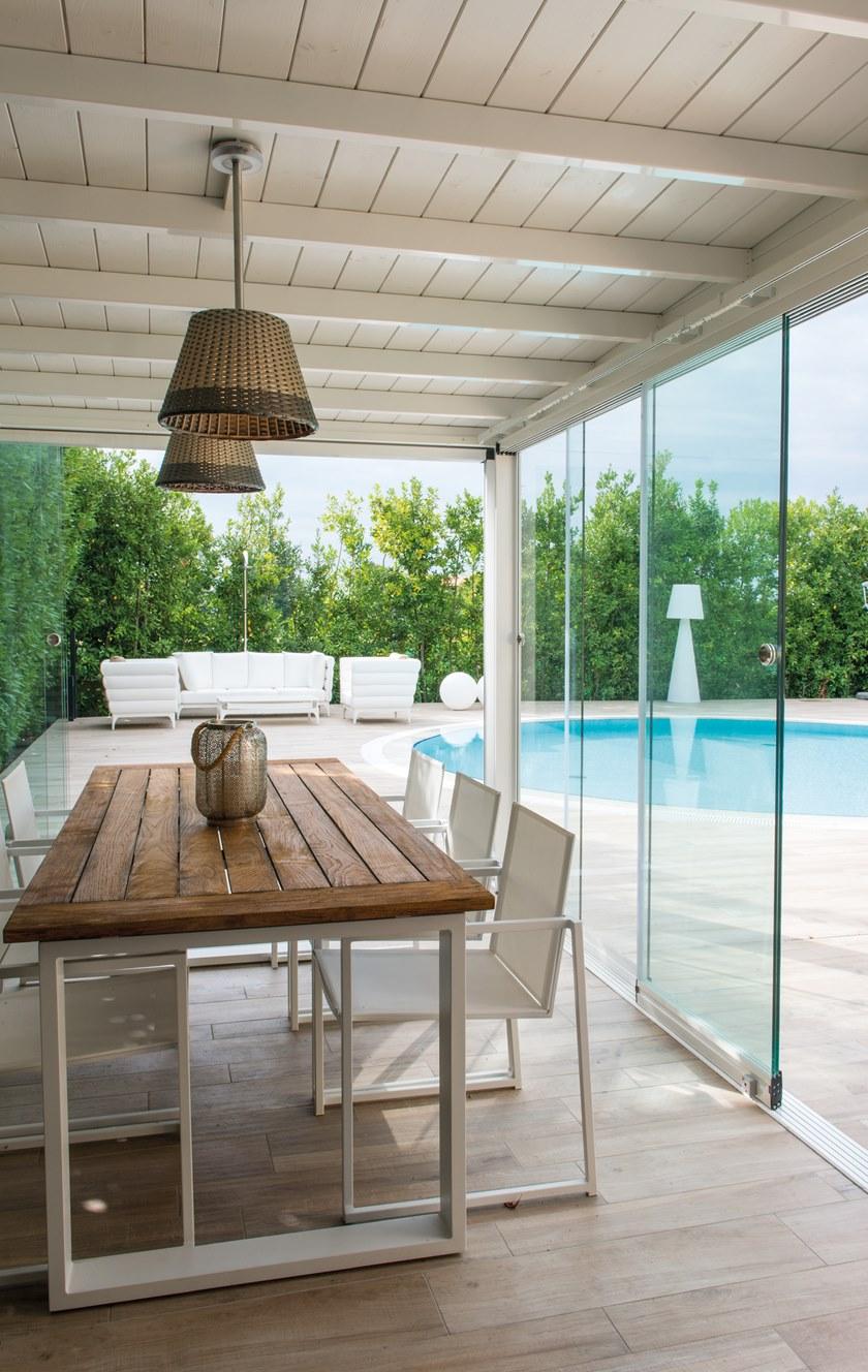 MV Living Копланарные раздвижные французские двери из алюминия и стекла Vetrate paravento sun-id-1471040 - Вид №4