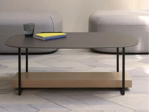 Lebom Низкий прямоугольный журнальный столик из neolith® Noah