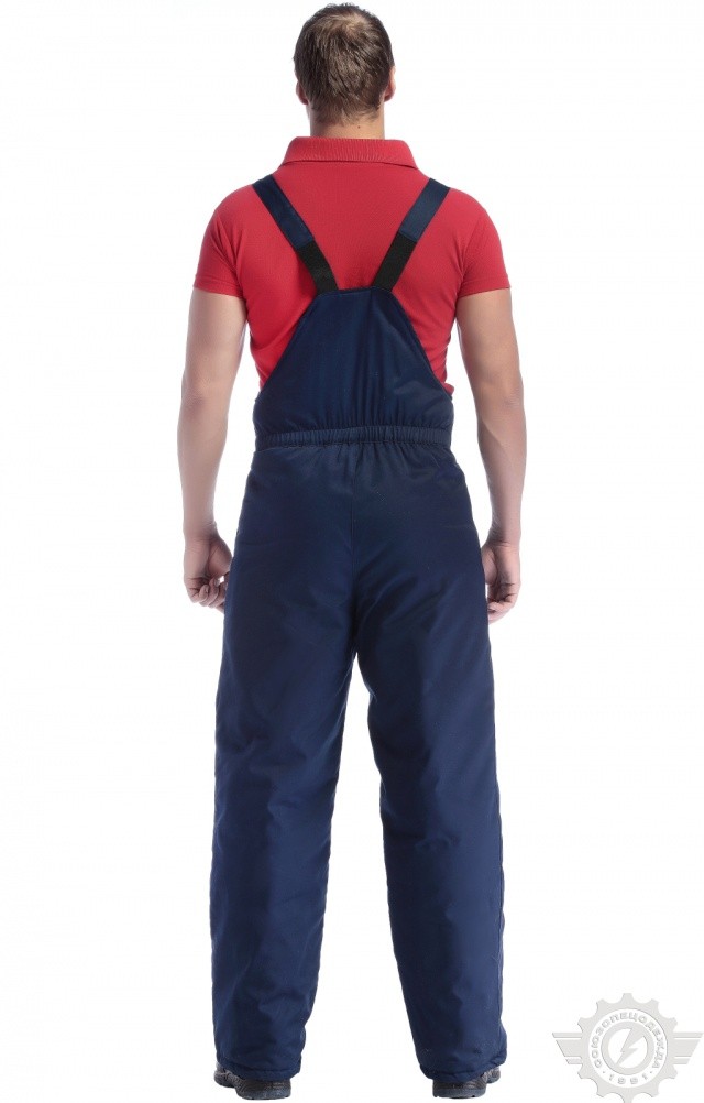 65038 Полукомбинезон "Эксперт" зимний темно-синий  Зимняя спецодежда  размер 60-62/182-188  - Вид №4