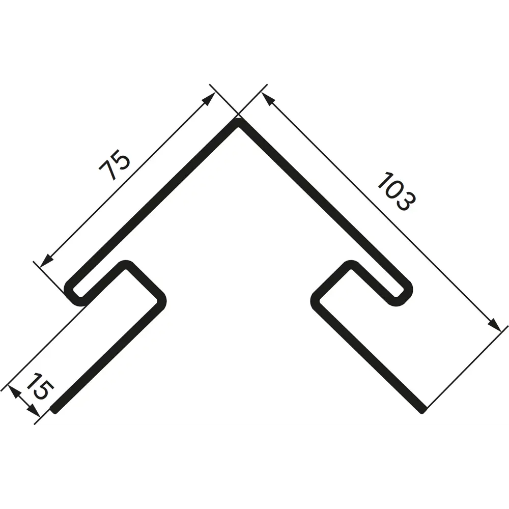 Угол наружный для фасадных панелей MONLID цвет серый 3 м STLM-2160203 - Вид №1