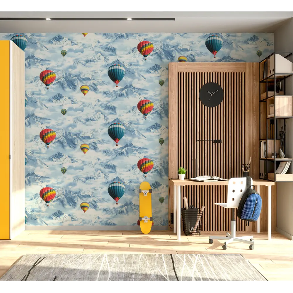 АРТЕКС Флизелиновые обои Воздушные шары с облаками в голубых тонах 89358810 STLM-0825654 - Вид №2