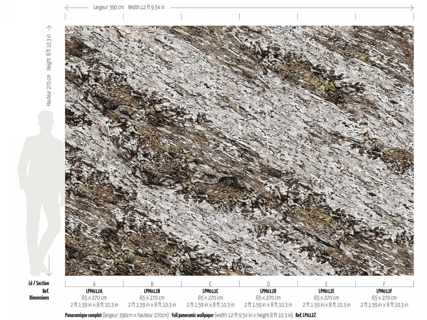Koziel Панорамные моющиеся обои с эффектом мрамора Marbles Lpm012-x - Вид №3