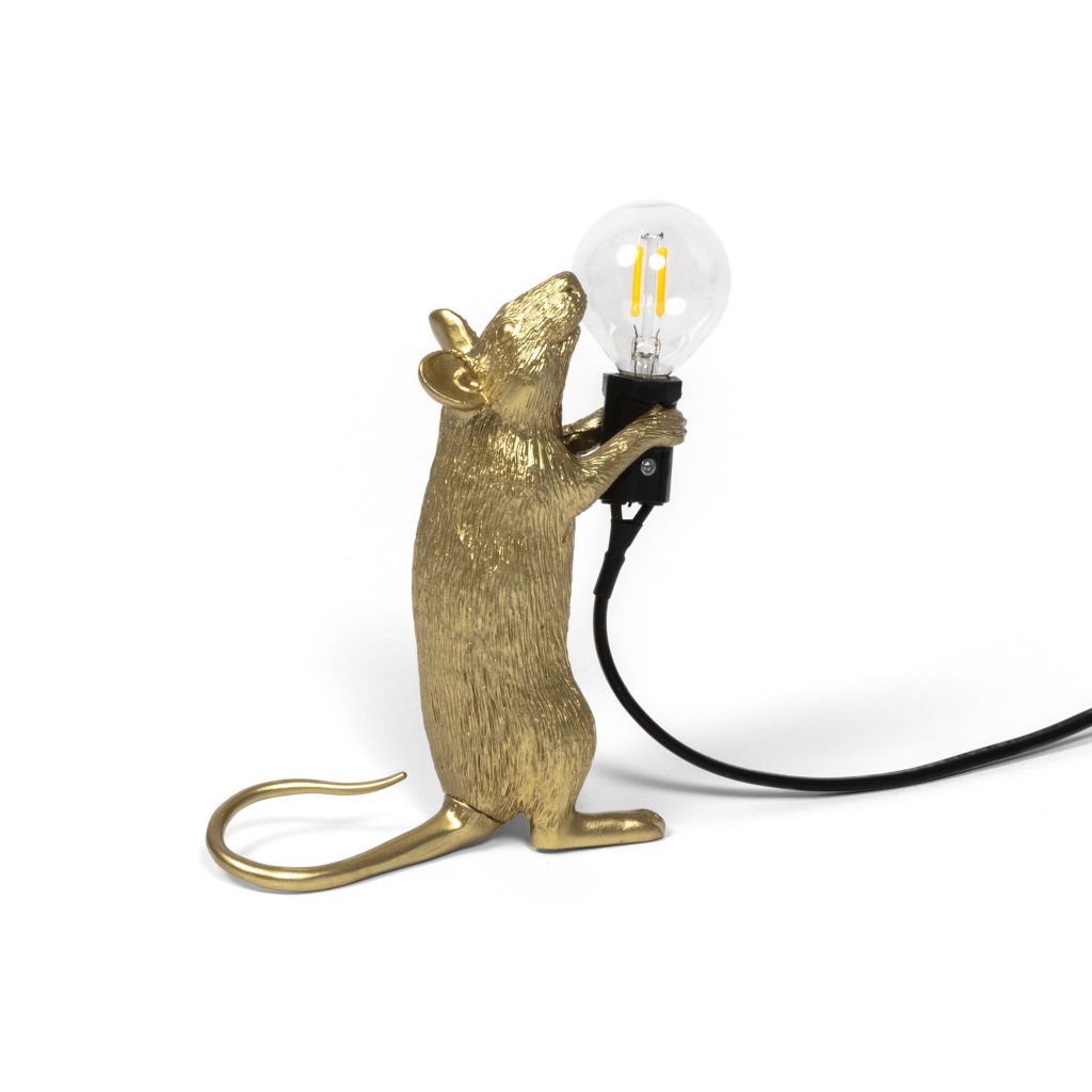 Настольная лампа 14,5х6 см золотая Mouse Lamp Gold Step 15070 GLD SELETTI ЖИВОТНЫЕ, МЫШЬ 00-3882463 Золото  - Вид №2