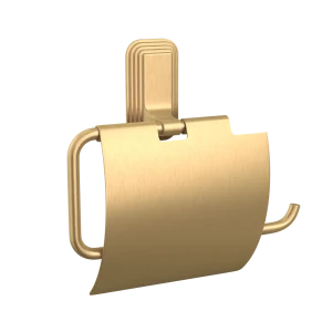 Держатель для туалетной бумаги Lemer Carat с крышкой цвет золото