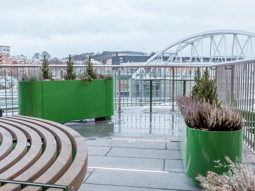 VESTRE Прямоугольная кашпо для общественных мест из стали с порошковым покрытием Pop sun-id-1413804 - Вид №7