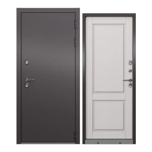 92016152 Входная дверь Unicorn Village Optimal правый 205x88см цвет шоколад букле/белый ларче замки 3го класса STLM-1347376