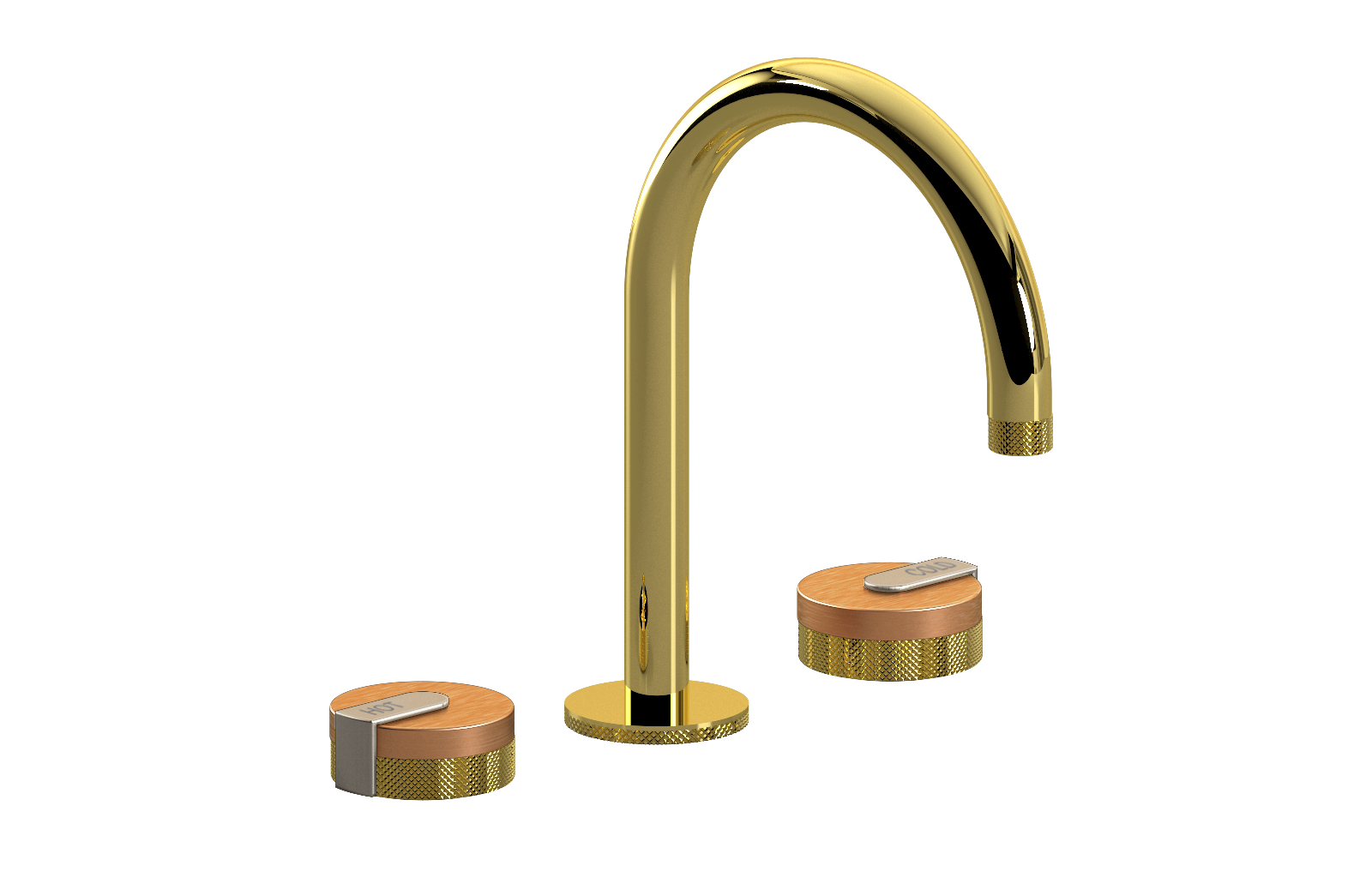 E-11512-R1BRG-L1BNi-AU Смеситель для умывальника на 3 отвертия GRAFF MOD+