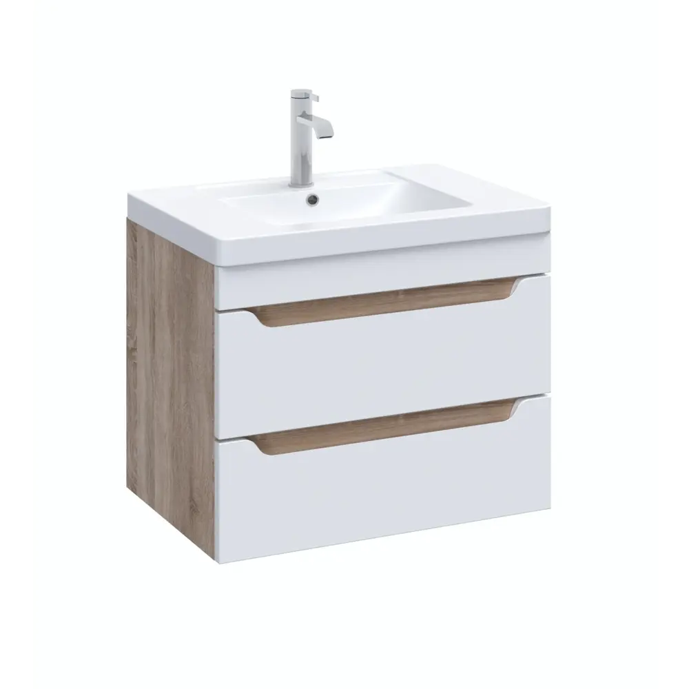 Santreyd Рондо — подвесная тумба для ванной 80 см в стиле белый/дуб 84408315 STLM-0049545 - Вид №2