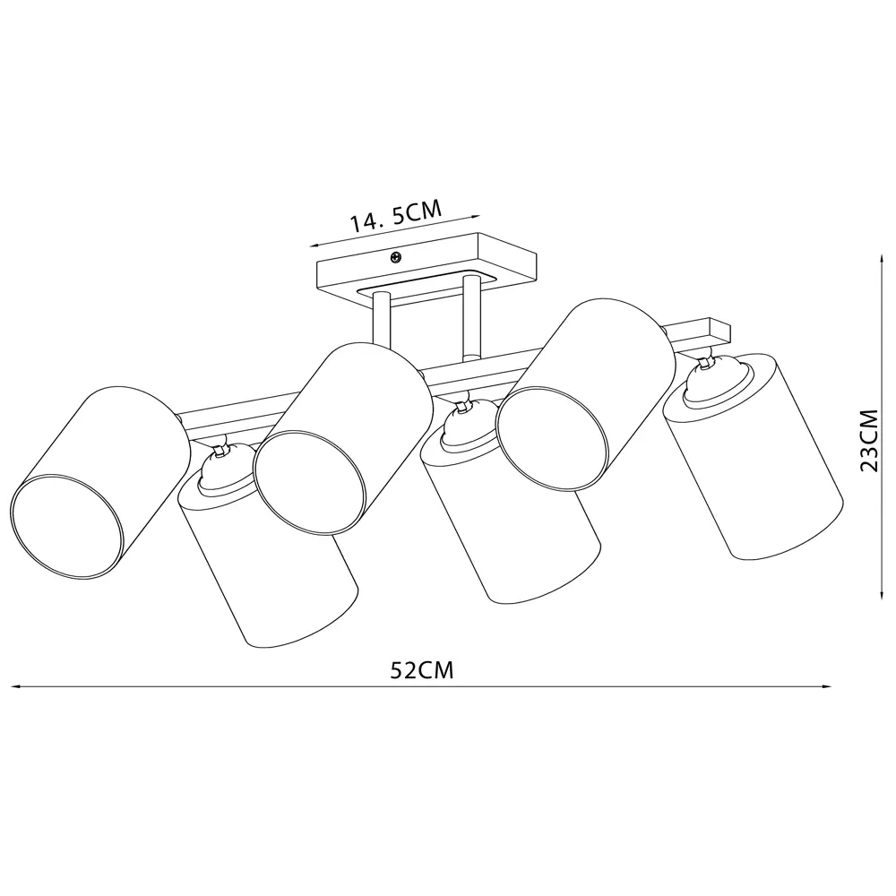 INSPIRE Amber — потолочная люстра с 6 янтарными плафонами 85113379 STLM-0058956 - Вид №9