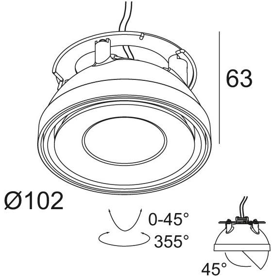 Delta Light Регулируемый встраиваемый светодиодный светильник Tweeter trimless 418 11 811 922 - Вид №2