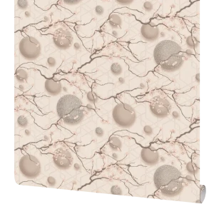 Обои флизелиновые Московская обойная фабрика Токио бежевые 1.06 м 4330-8