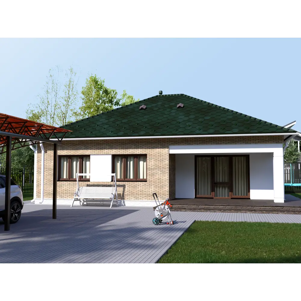 Коньково-карнизная черепица Технониколь Mida зелёный 15569398 STLM-2083413 - Вид №4