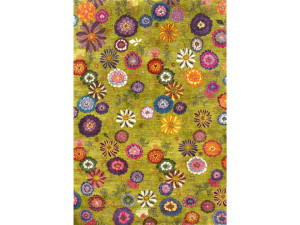 Шерстяной прямоугольный цветочный ковер