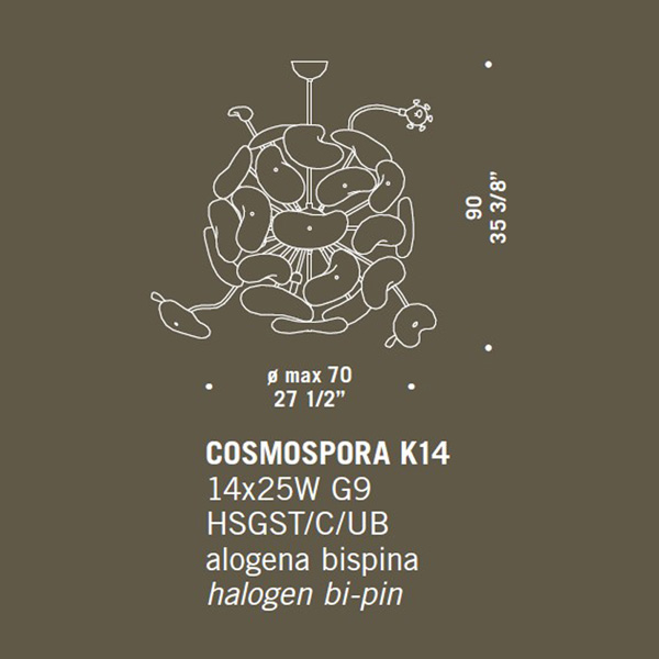 Подвесной светильник Cosmospora от De Majo COSMOSPORA DE MAJO ДИЗАЙНЕРСКИЕ 243130 Хром  - Вид №6