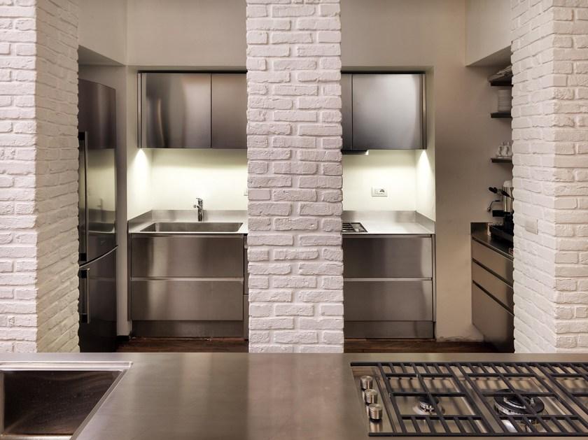 ABIMIS Кухня из нержавеющей стали на заказ с островом Atelier sun-id-1502875 - Вид №4