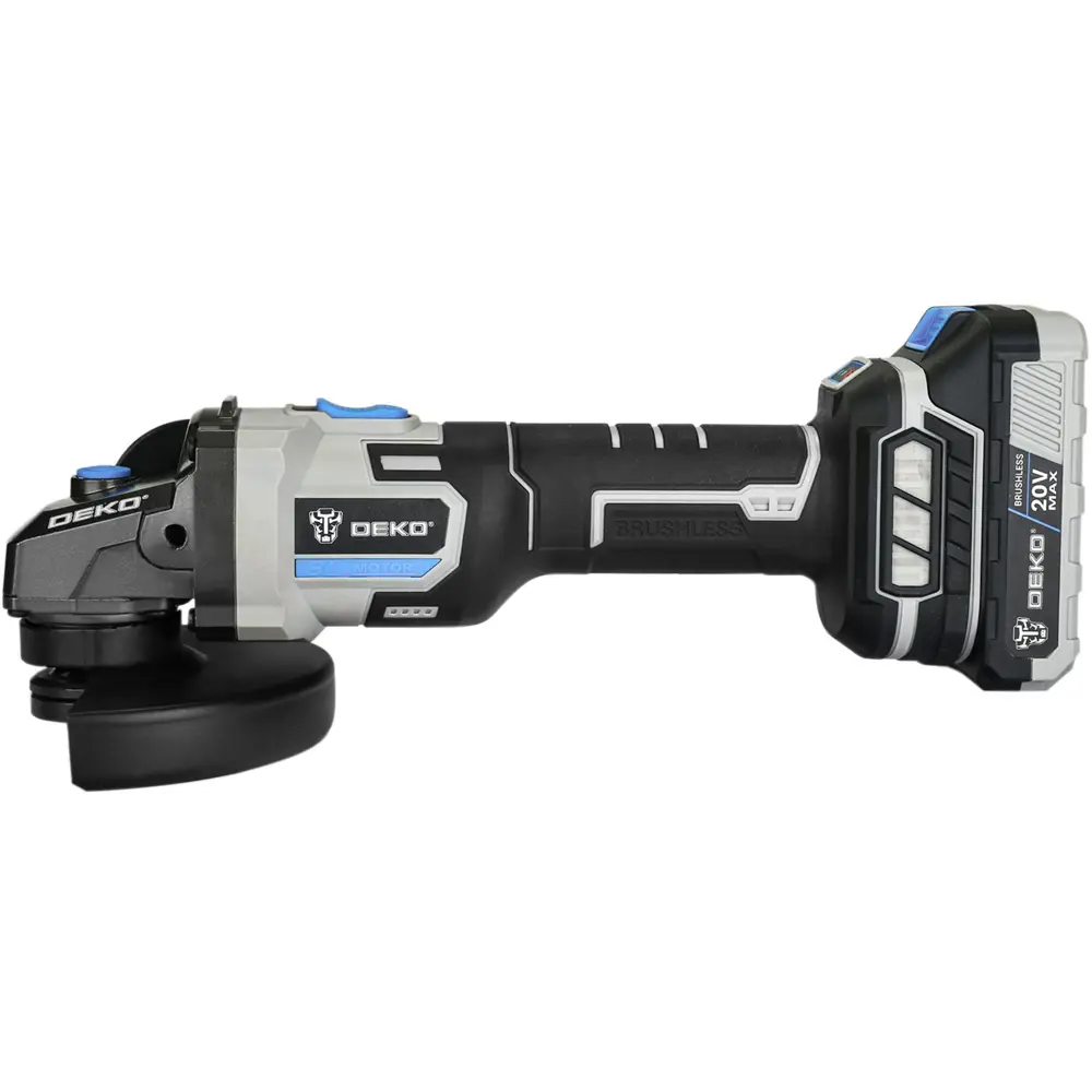 УШМ аккумуляторная бесщеточная Deko DKAG20, 20 В Li-ion 2x3 Ач, 125 мм STLM-2063532 - Вид №1