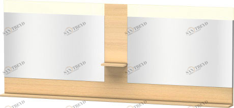 VE736307171 Vero Зеркало с полочками сбоку и внизу Средиземноморский дуб Duravit