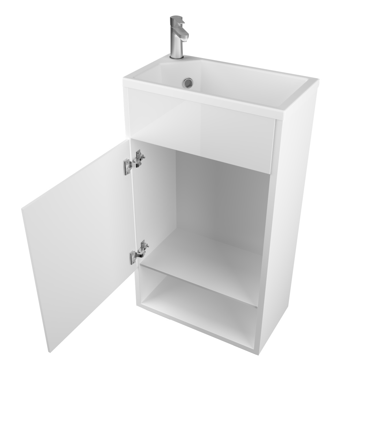 У85440 Тумба с раковиной Lira 40П 1д. Белый глянец 1 Marka Lira - Вид №1