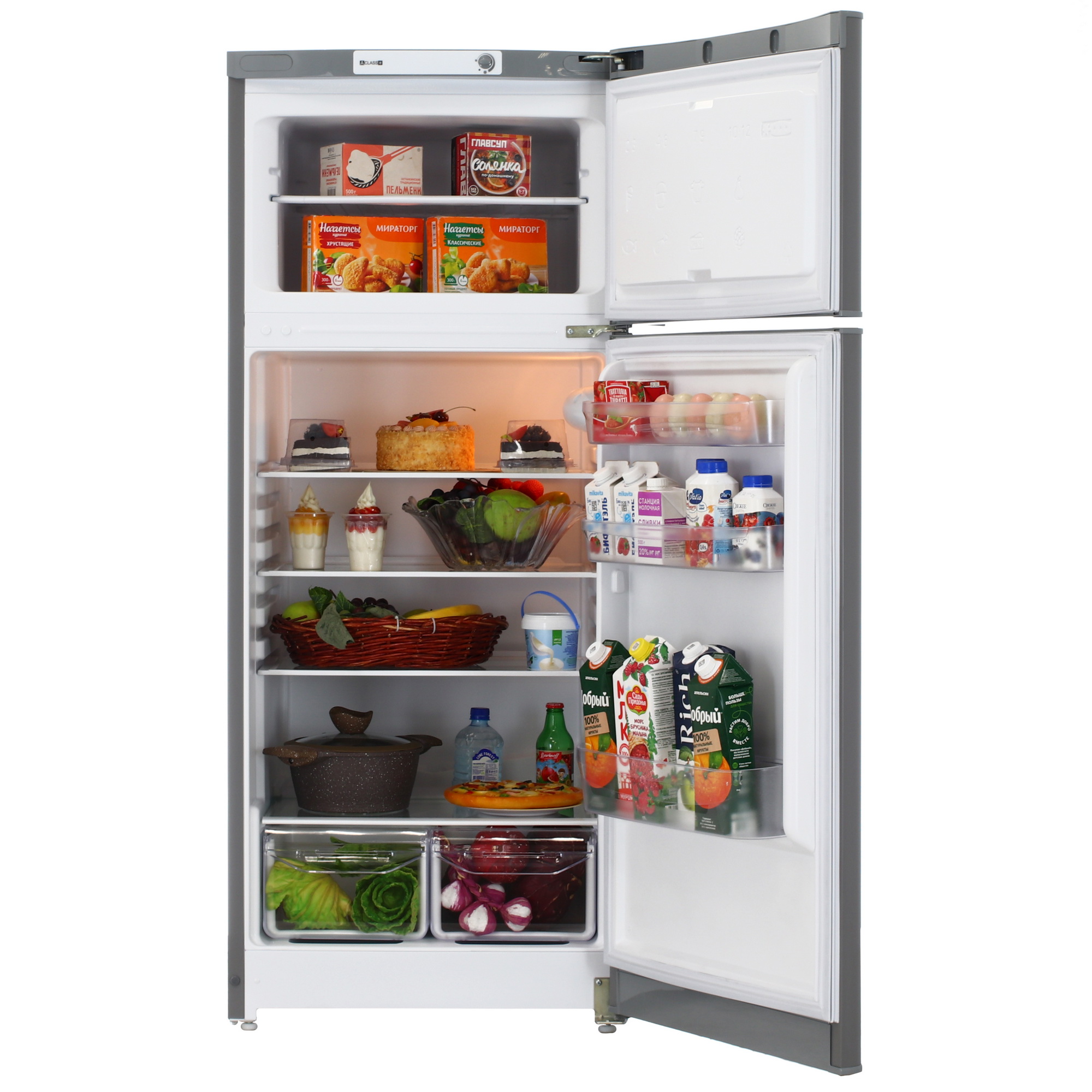 9183662 Холодильник с морозильником   Indesit TIA 14 G серебристый STDN-0012700 - Вид №5