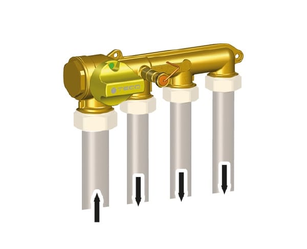 Распределительный коллектор с одним перехватом на 3 выхода TECO ARCH-00076633 - Вид №2